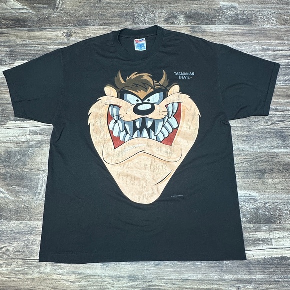 Hanes Other - Vintage 90s Taz Tasmanian Devil Tee Distressed Warner Bros Looney Tunes XL